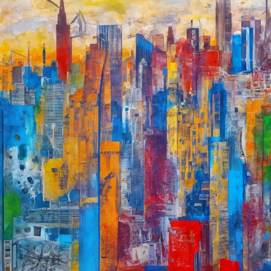 Hedgehog City Skyline in Landscape Style