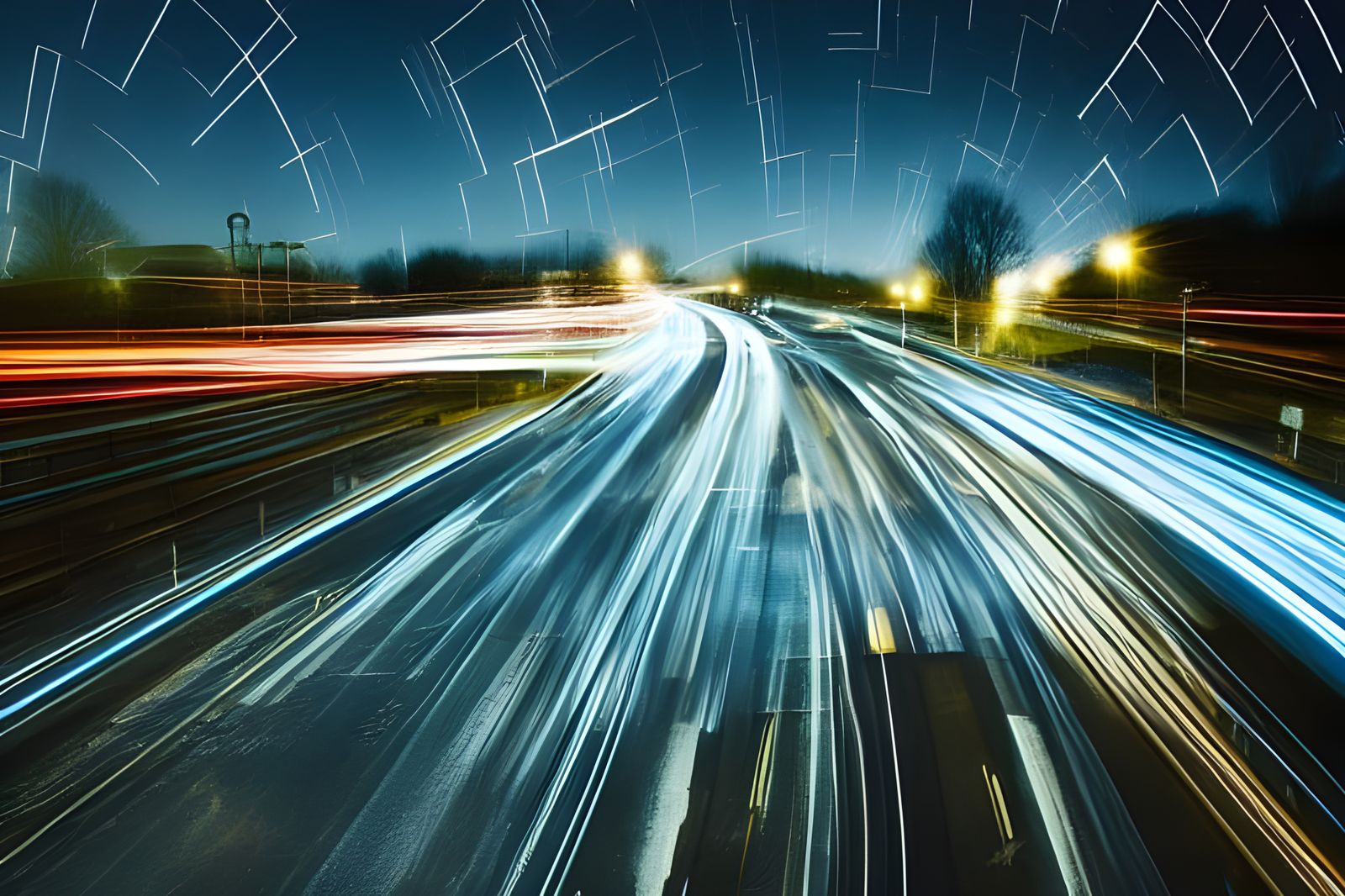 City Traffic at Night: Long Exposure Photography