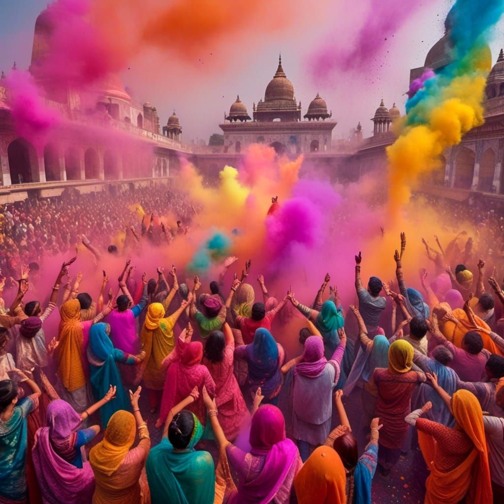 HOLI, the Hindu festival of colors