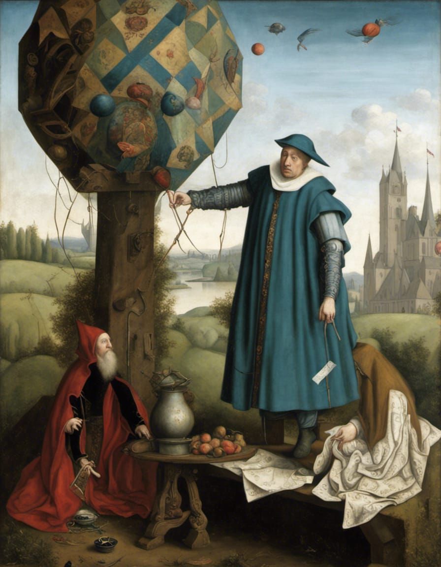 Scene in the Style of Jan Van Eyck