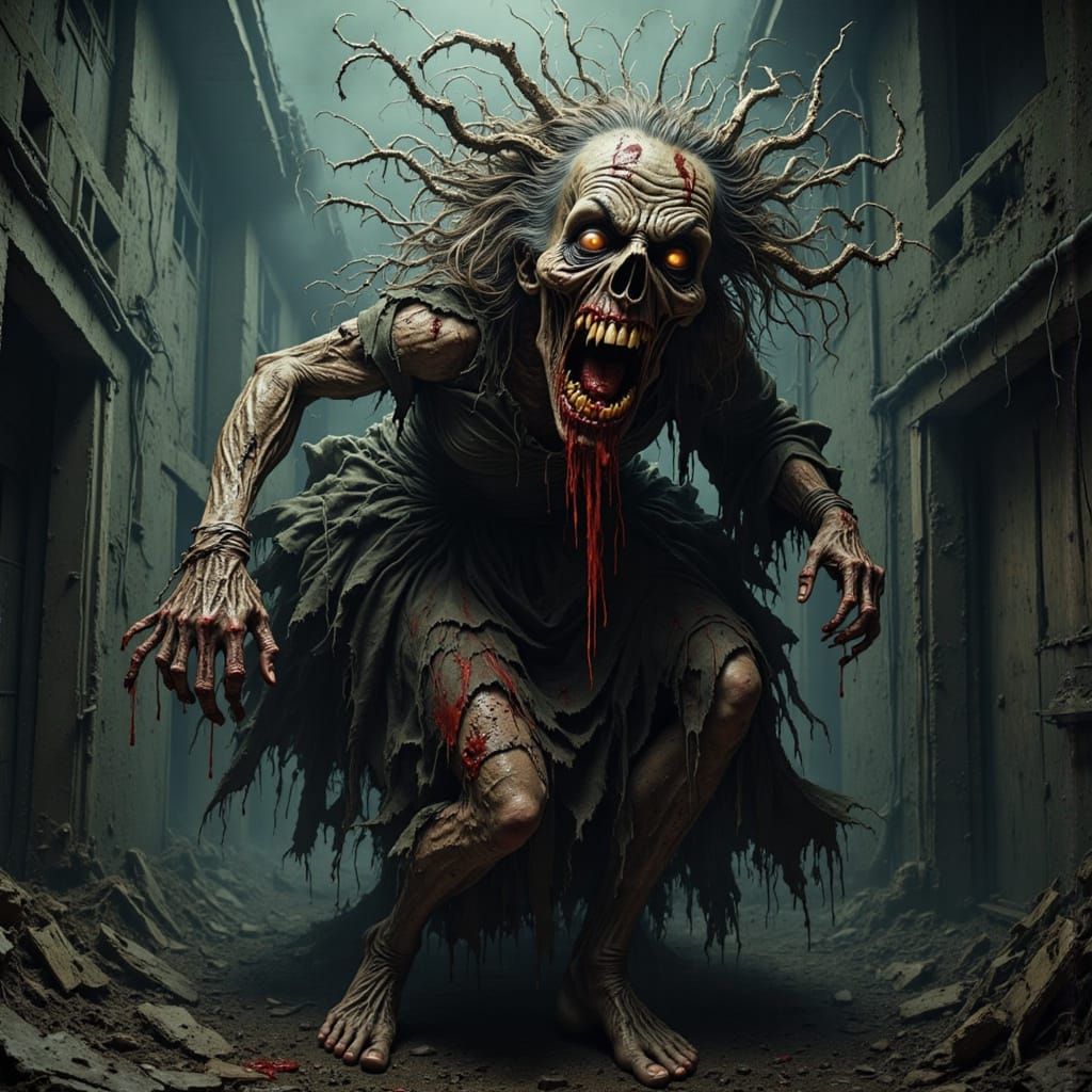 Cyberpunk Meemaw Zombie Apocalypse