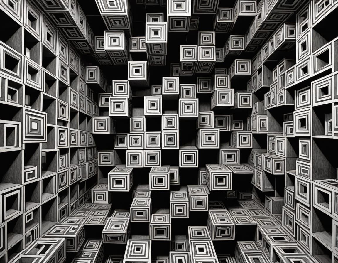 Mind-Bending Escher-Inspired Squares