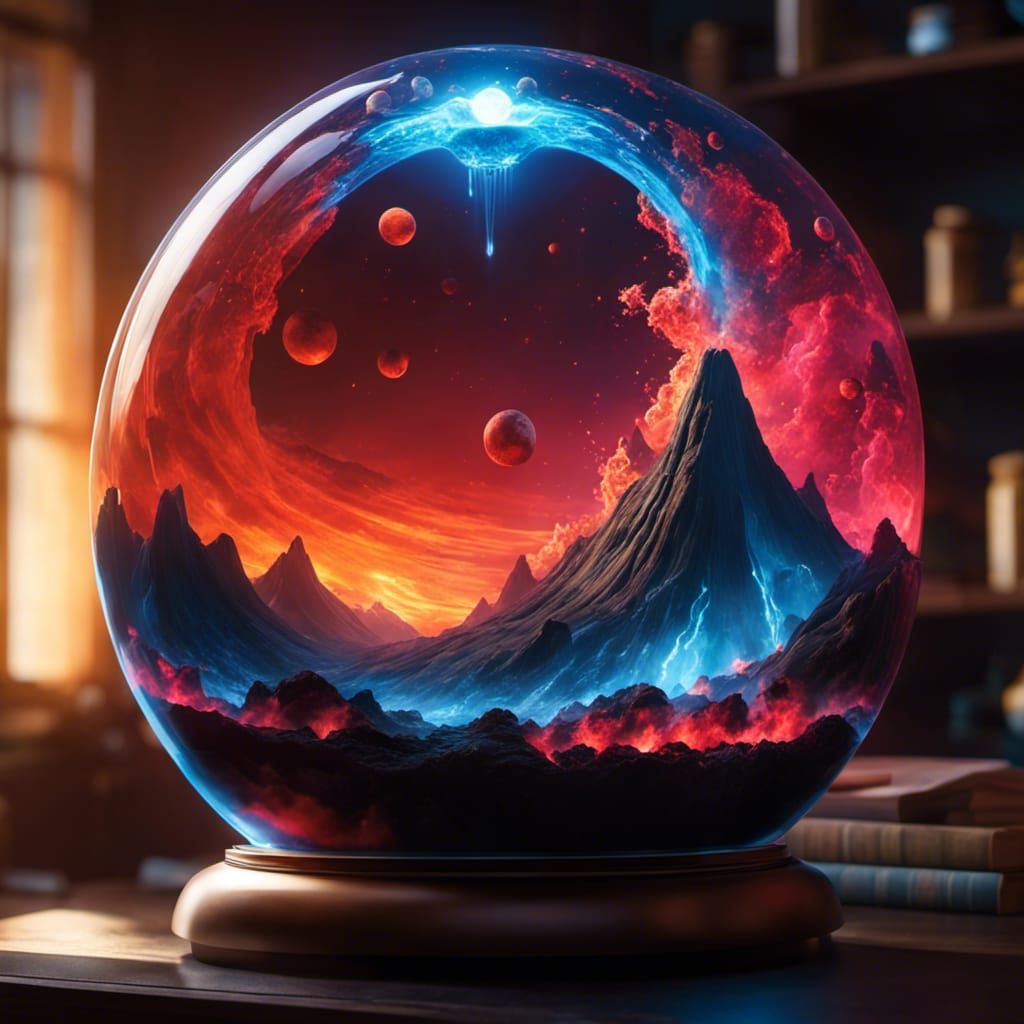 Solar System Lava Lamp: Hyperrealistic Digital Art