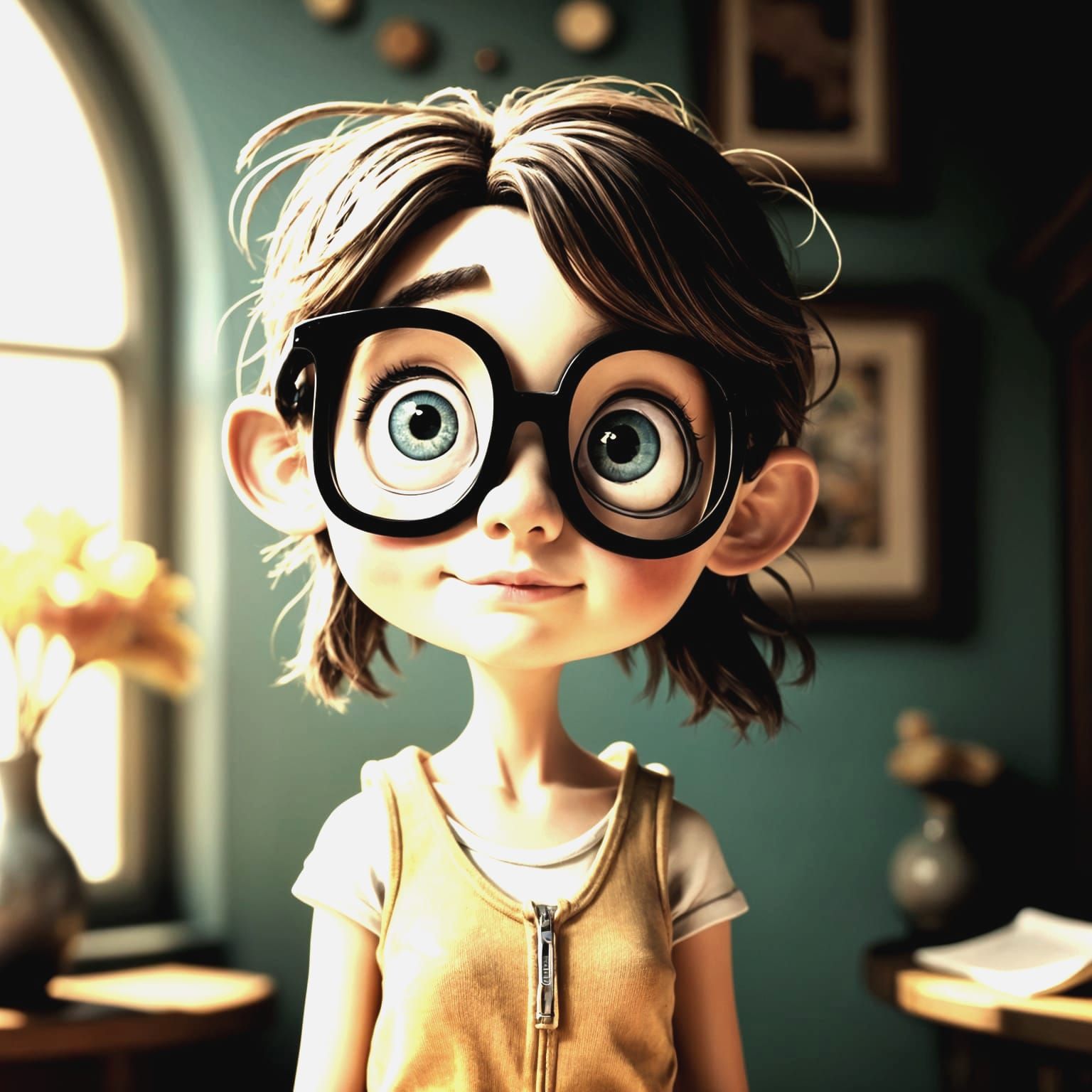 Opal-Inspired Claymation Figure in 3D Game Style