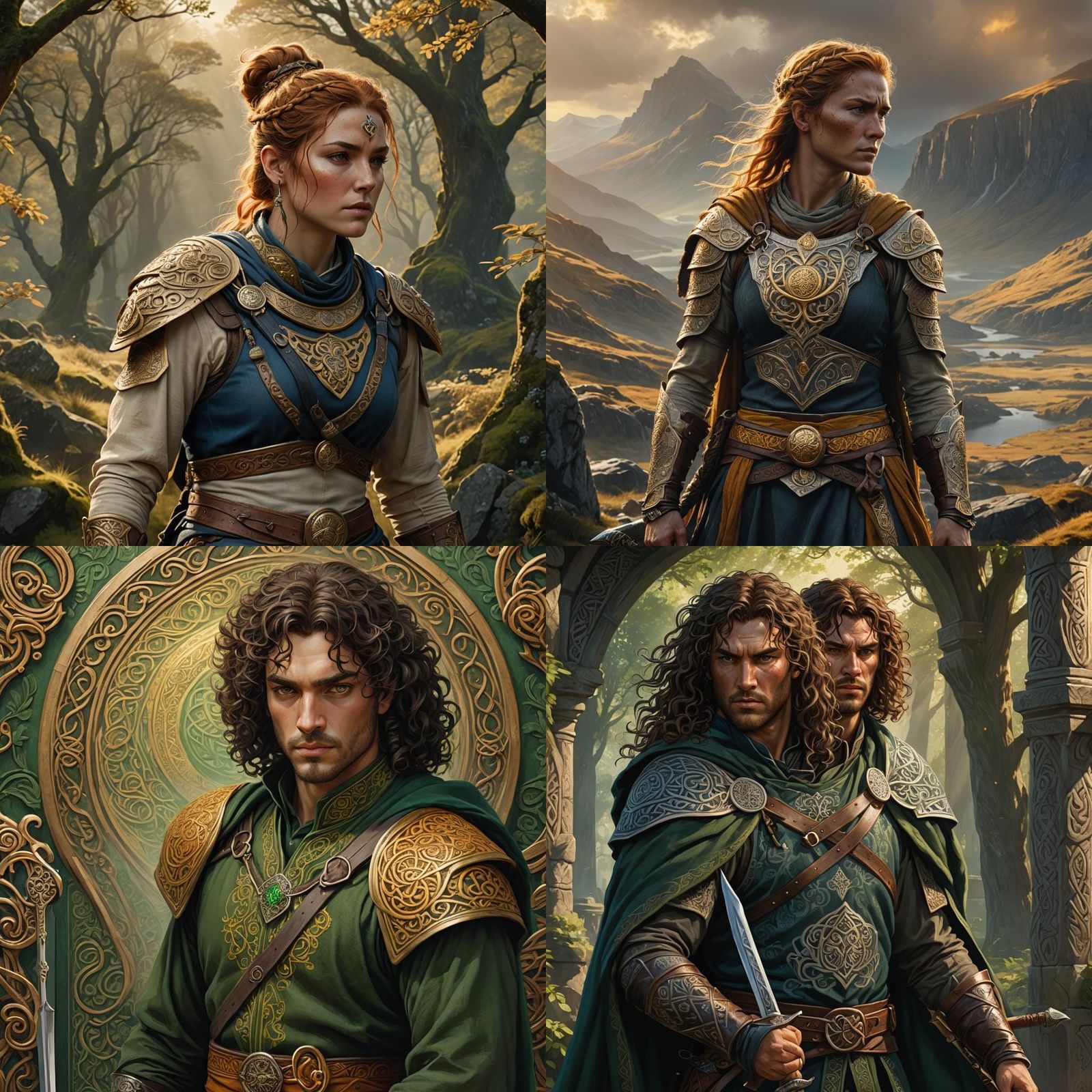 Gaelic Chieftain with Traditional Clothing and Torc