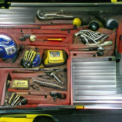 Mechanic's Toolbox with Automotive Tools