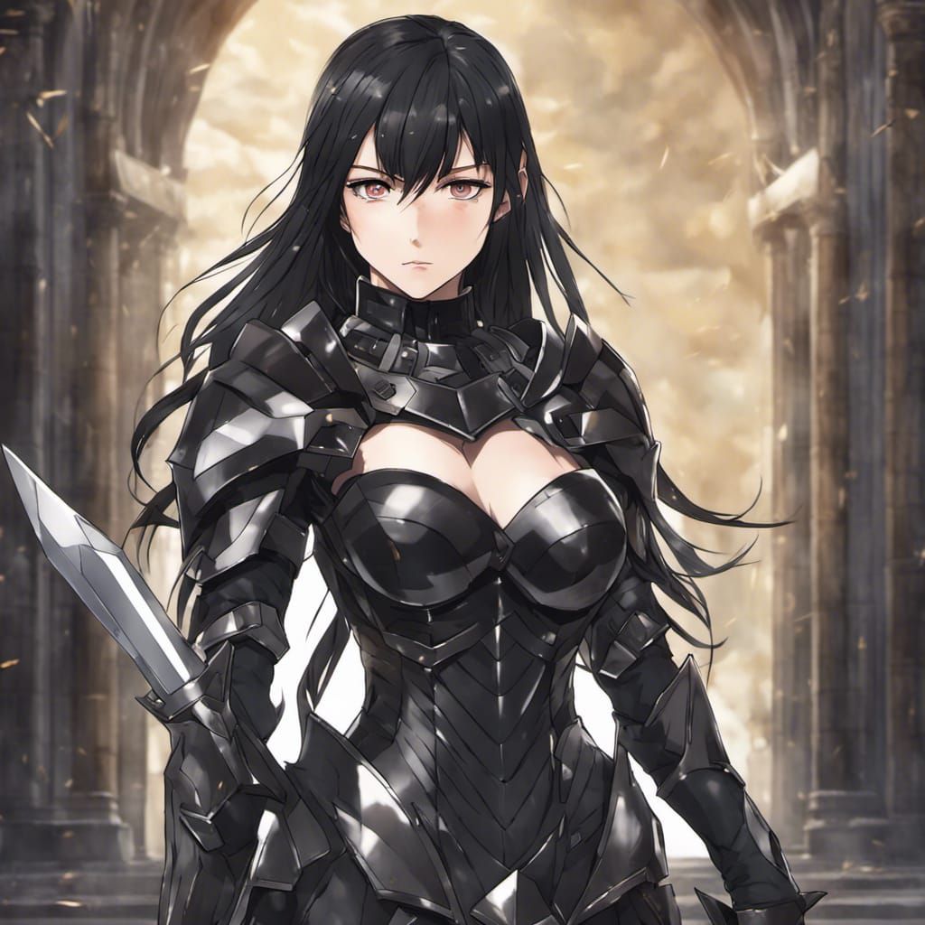 Black Valkyrie in Anime Style, 8K Resolution
