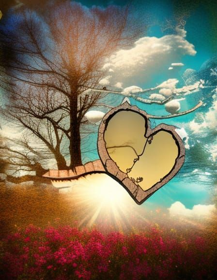 Steampunk Winter Wonderland: Broken Heart in Surreal Style