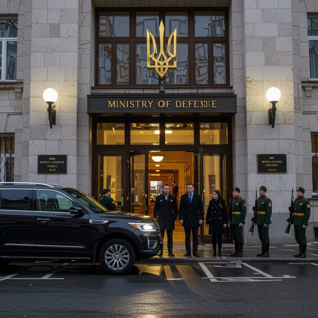 Major Arrives at Ministry of Defense in Ukraine