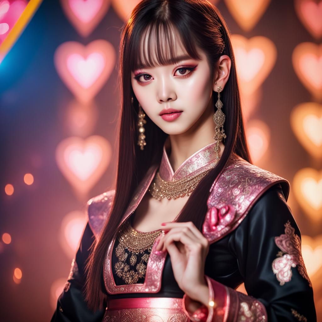 Lisa Blackpink Model Photo in Studio with Bokeh
