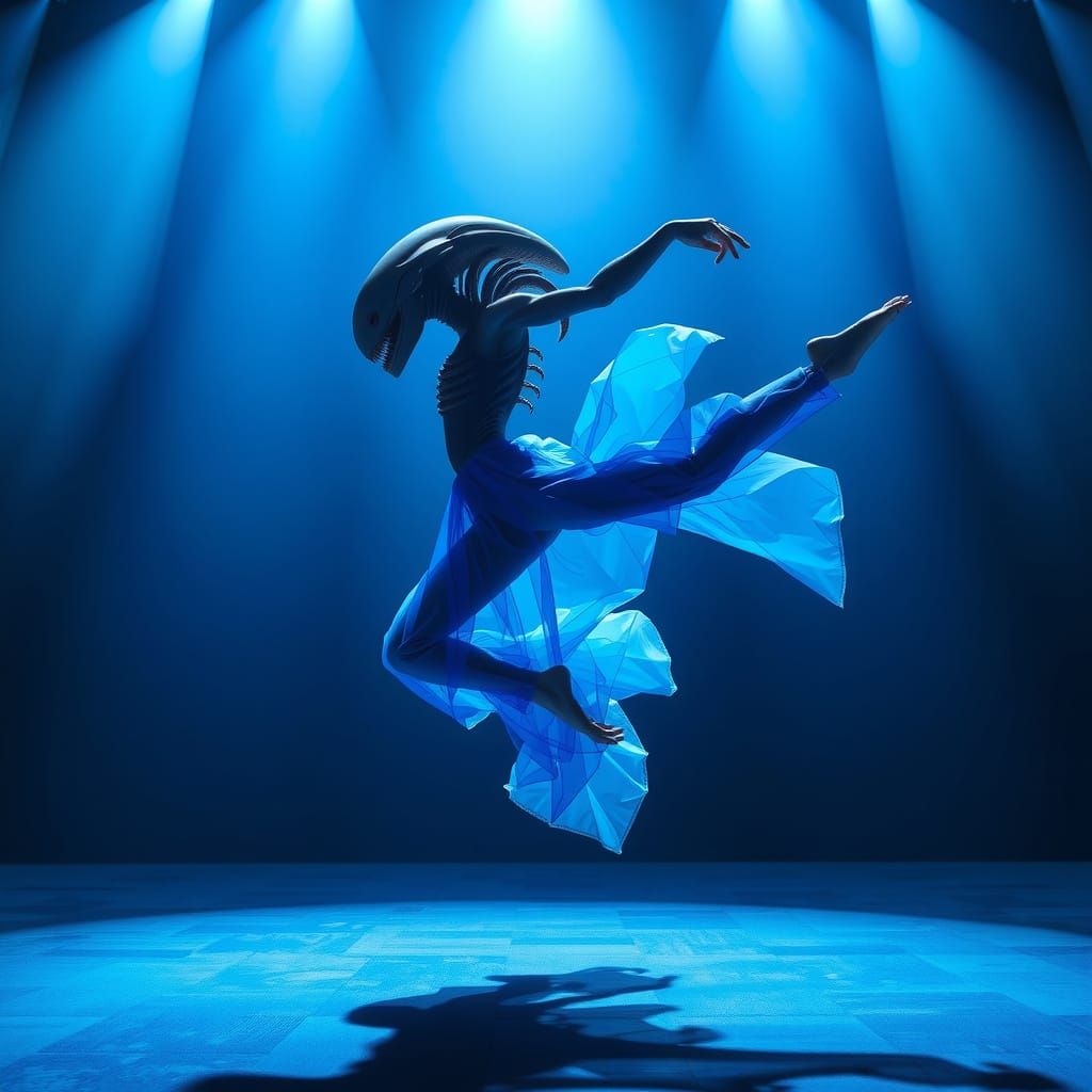 Xenomorph Ballerina in Ethereal, Photorealistic Style