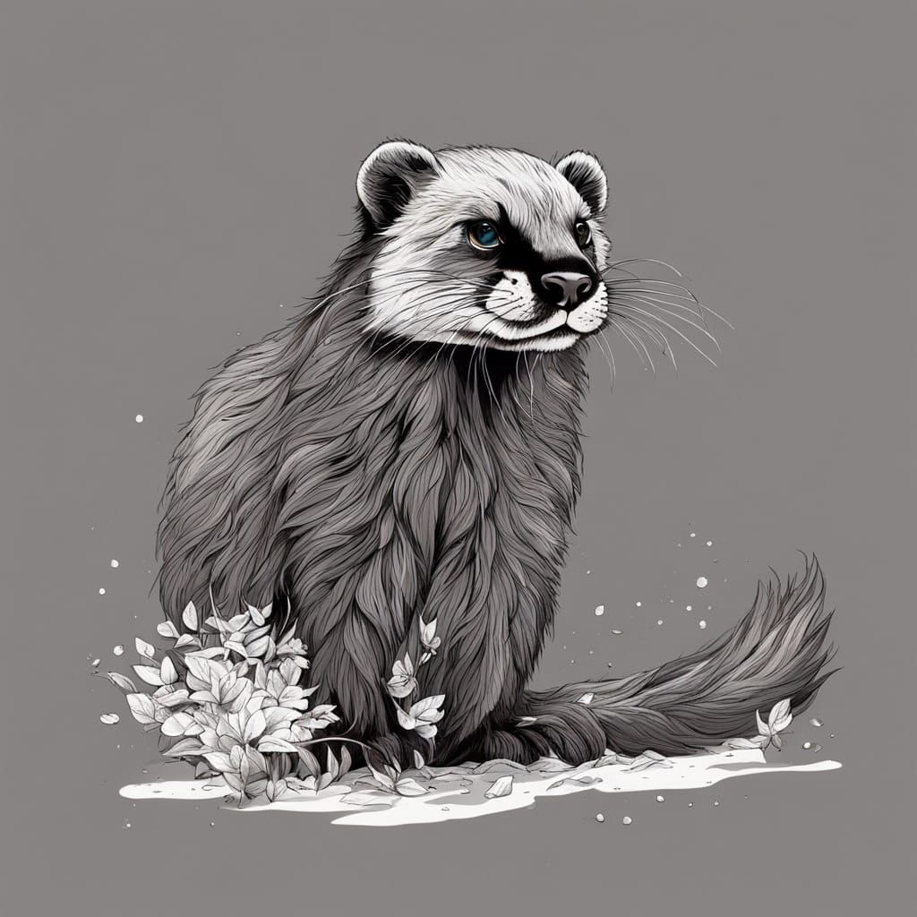 AI Generated Image of a Mink
