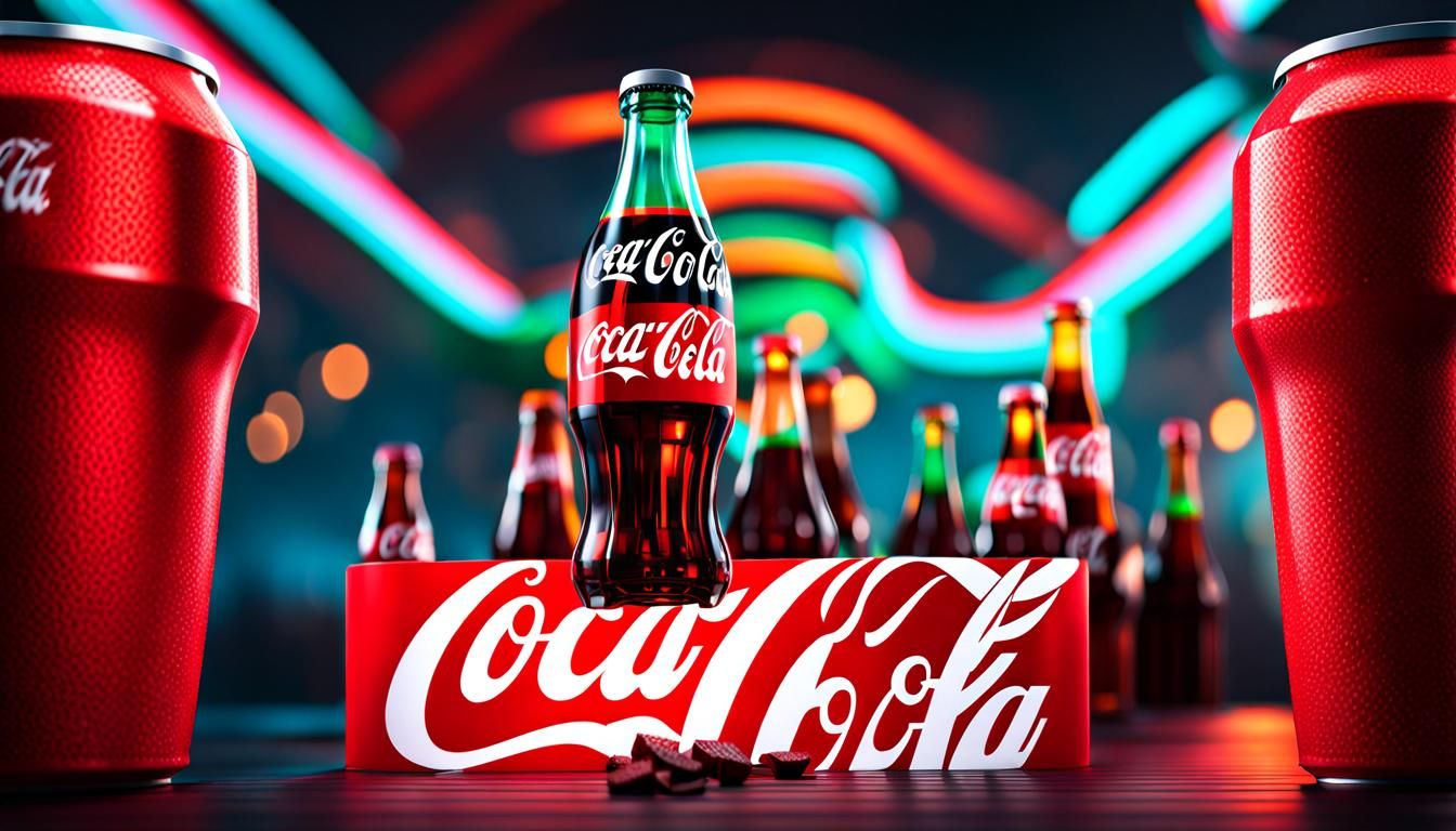 Koala Enjoys Coca-Cola in Vibrant Colors