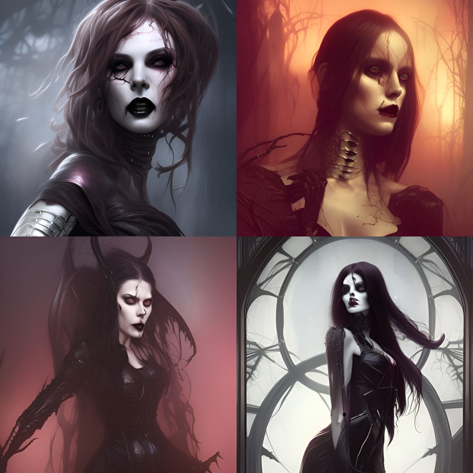 Sci-Fi Gothic Vampire Portrait in High Resolution
