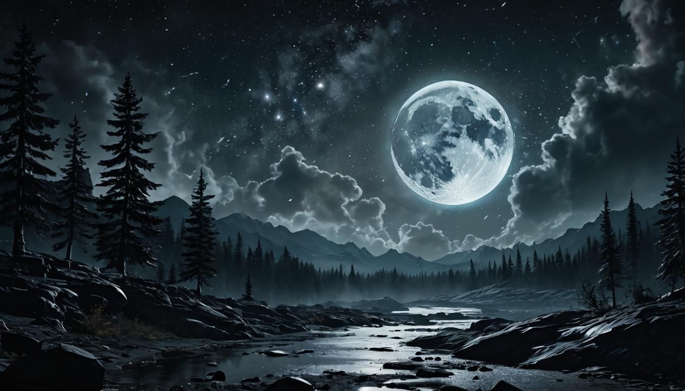 Teen Wolf Pack Howling Under Full Moon in 8k