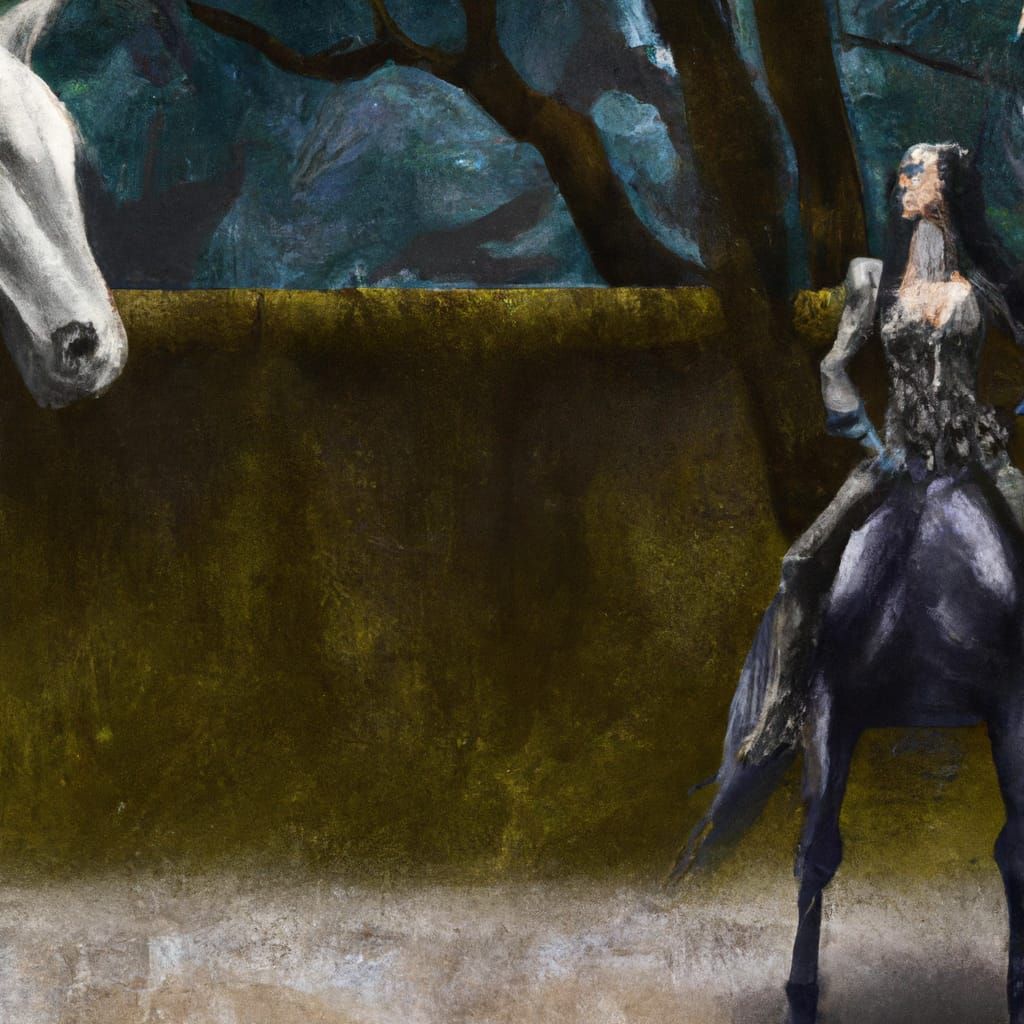 Jill Valentine as Headless Horseman in Surreal Style