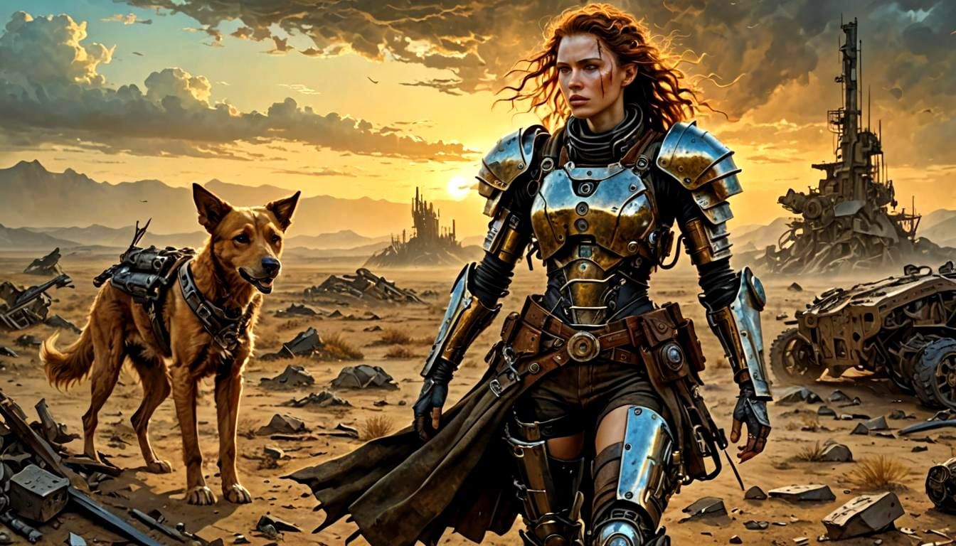 A rugged scavenger and dog