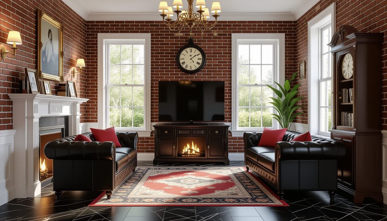 Vibrant Victorian Living Room with Sunlight