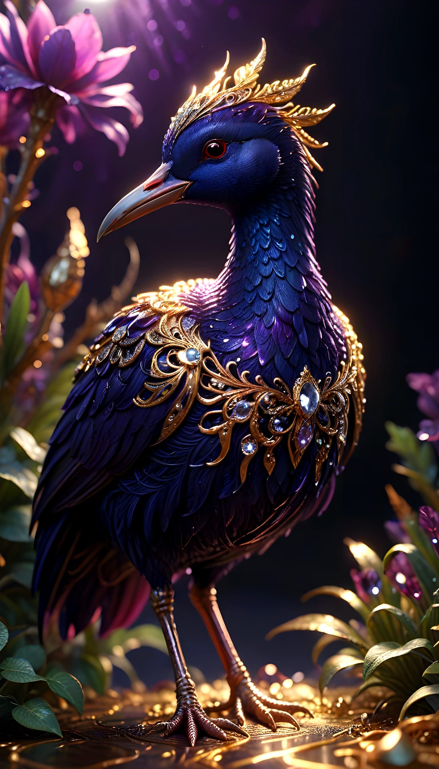 Golden Swamphen in Royal Splendor