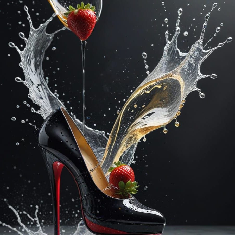 Splash of Champagne and Some Strawberries