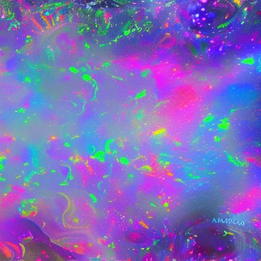 Crystal Flowers and Opal Reflections: Cosmic Dreamscape