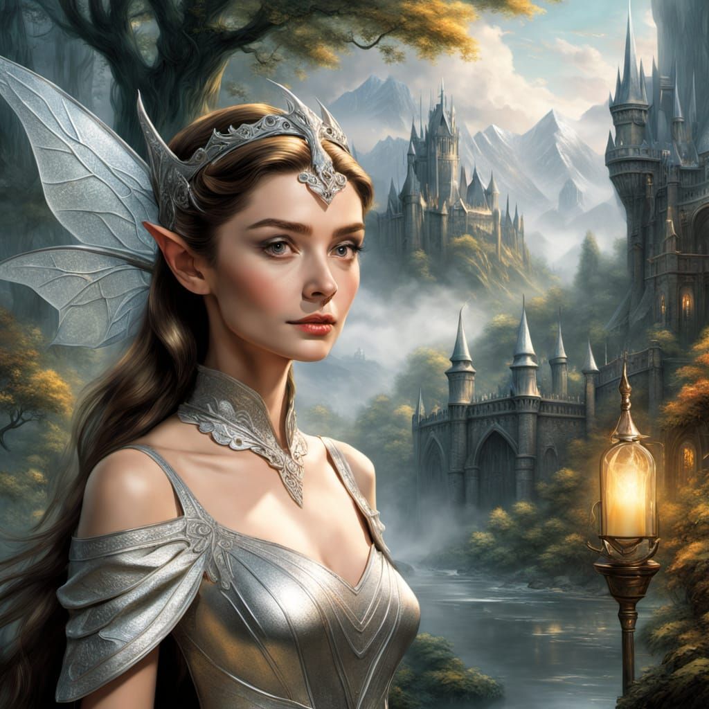 Audrey Hepburn as Galadriel in Technicolor Fantasy