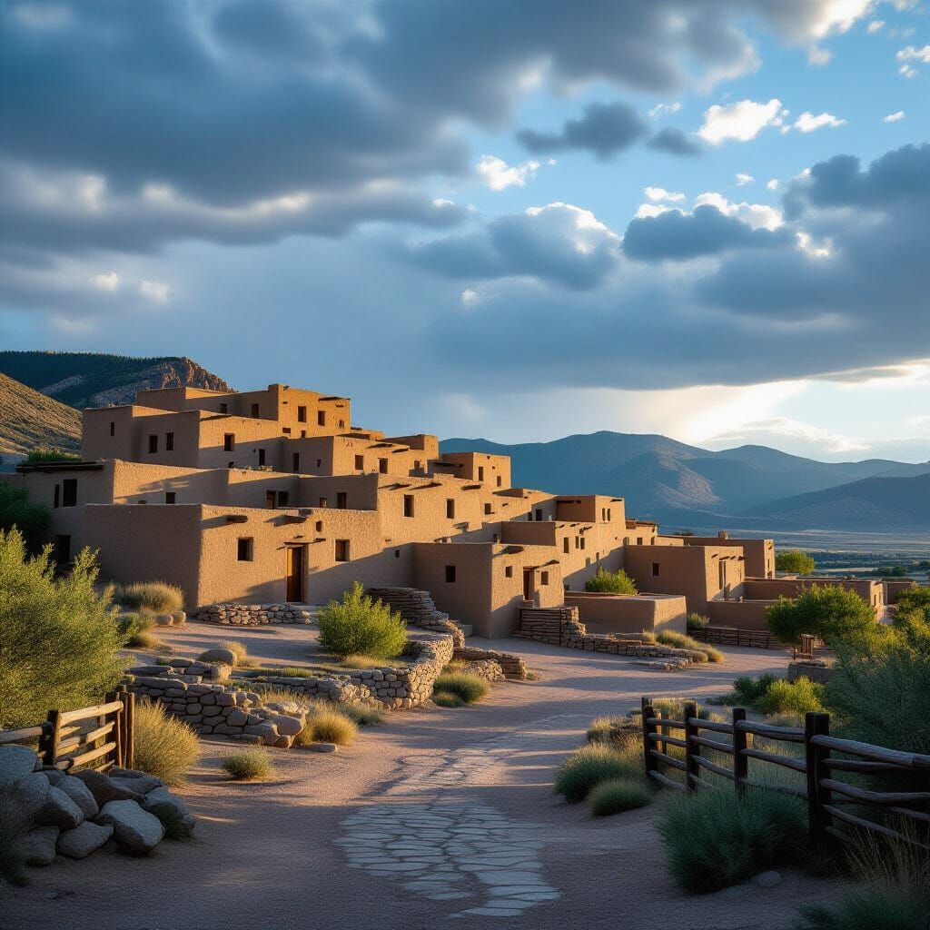 Taos Pueblo: Cinematic History in Dramatic Light