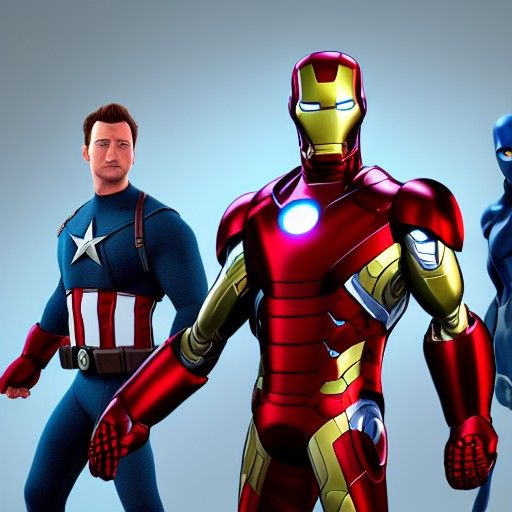 The Avengers: Pixar-Style 3D Digital Art