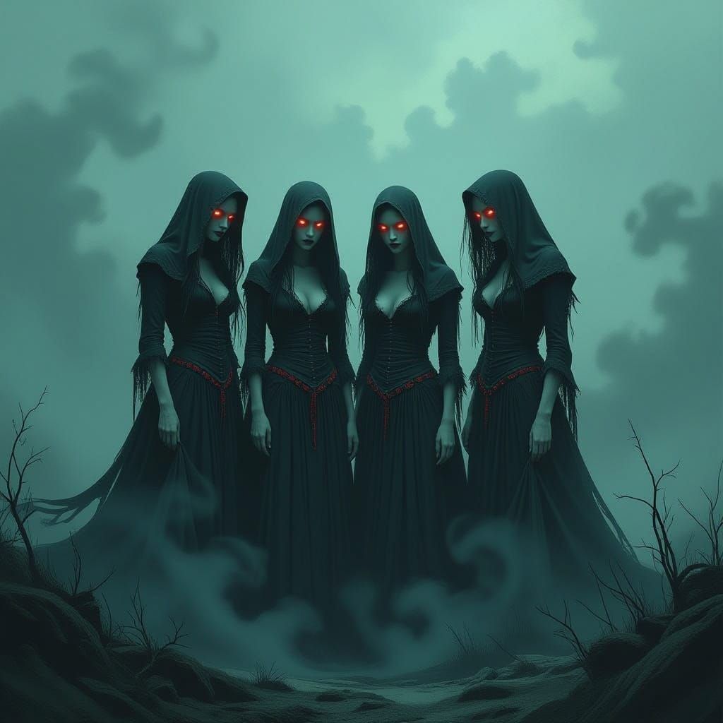 Gothic Ghouls Conjure Heiliger Sand Mists in Vibrant, Dreaml...