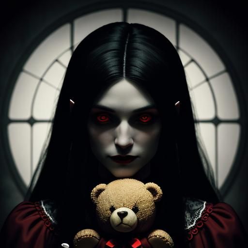 Young Vampire Portrait in Renaissance Expressionist Style