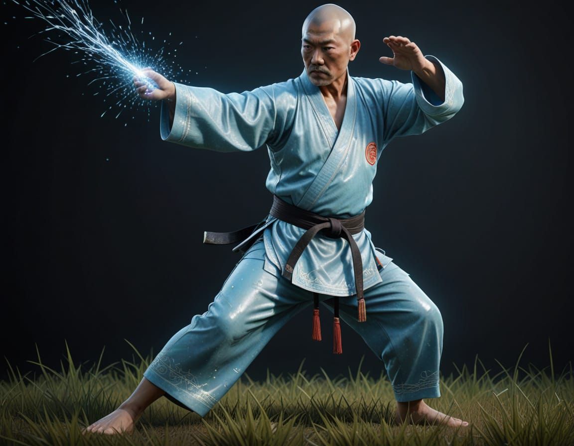 Venerable Master in Digital Art Portrait