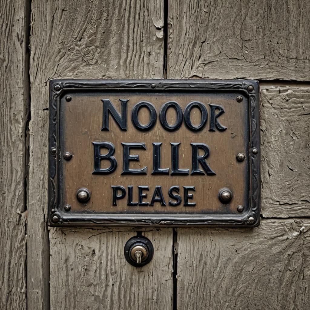 Humorous Sign: Holler "DING DONG" Instead of Doorbell