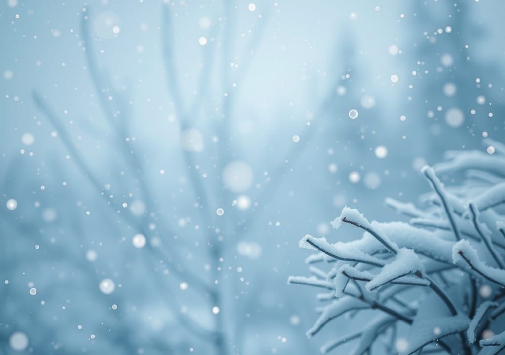 Winter Blizzard with Snowflakes in 8K