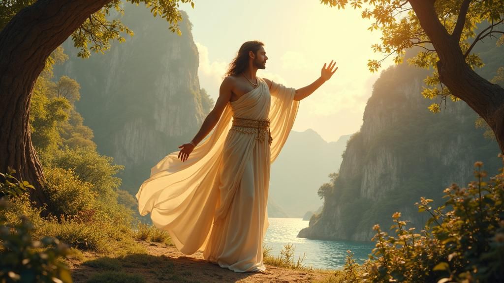 God Creating Earth in Garden of Eden