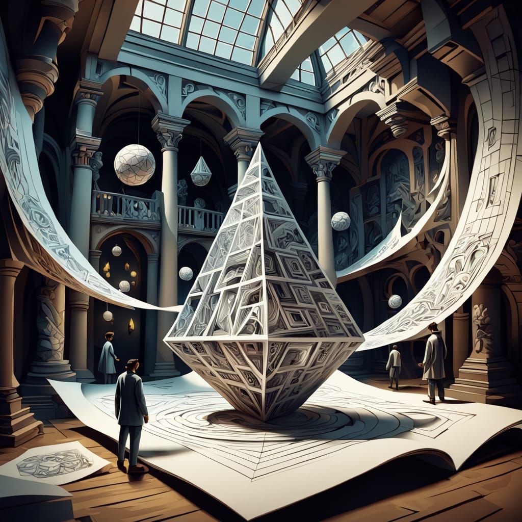 Surreal Explorers in a Papercraft World