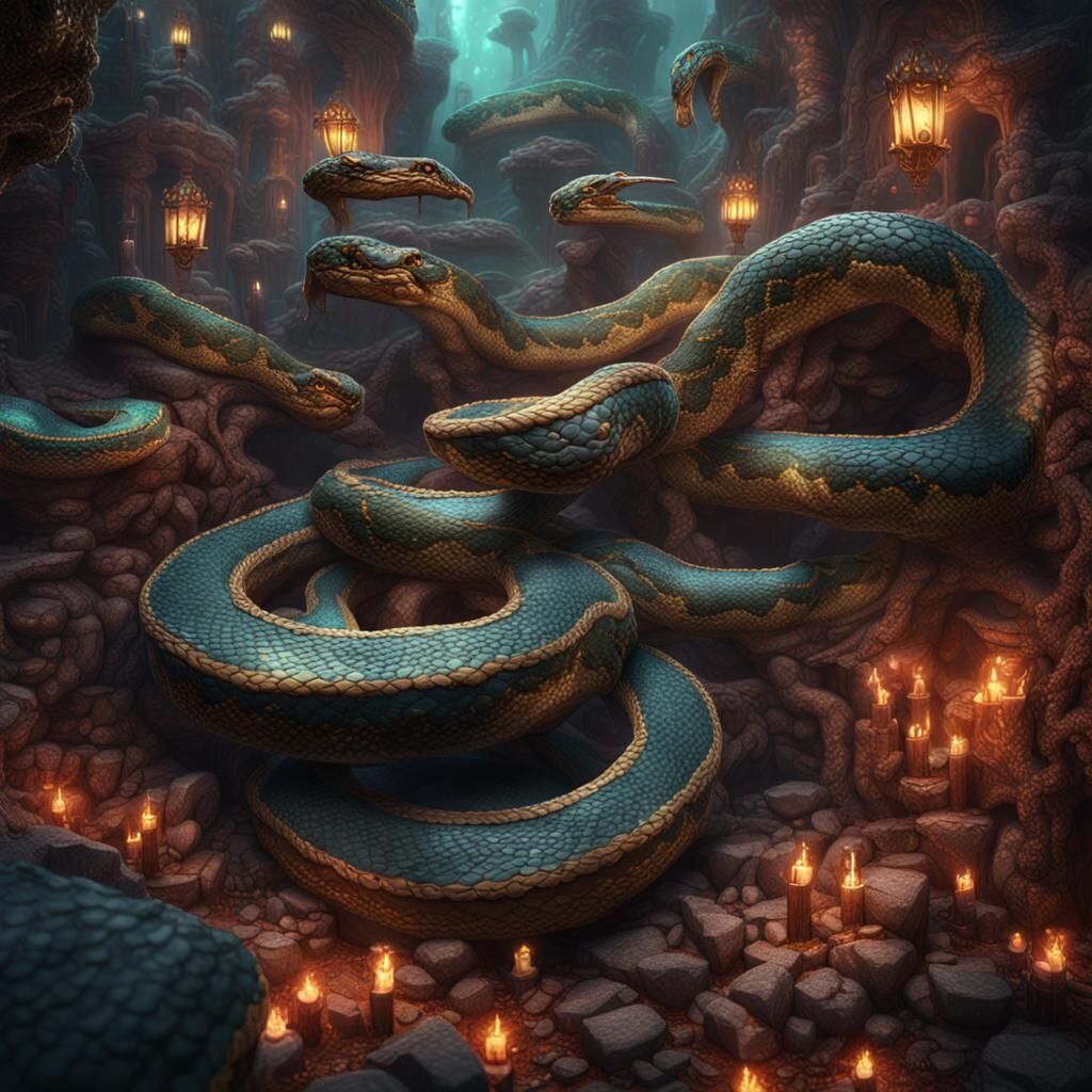 Glittery Snakes in a Fantastical Snake Pit