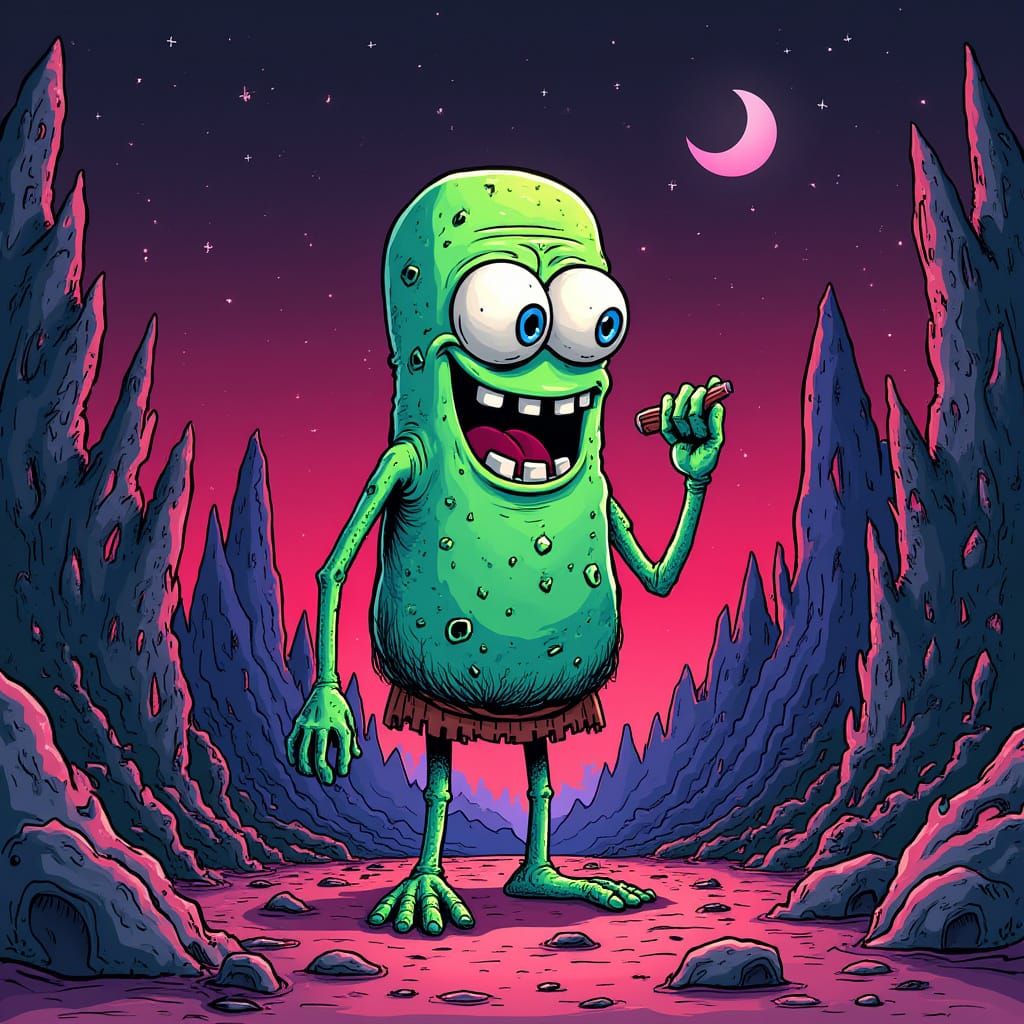 Spongebob in Dystopian Future Art Style