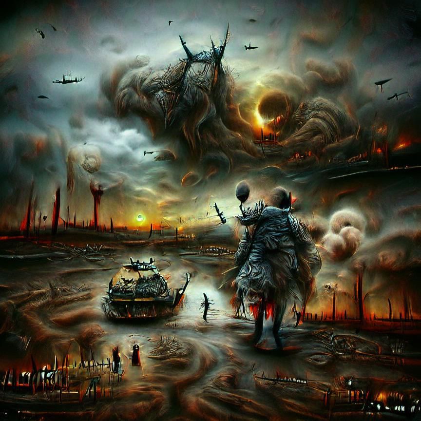 Apocalyptic War Scene Depicts Societal Collapse
