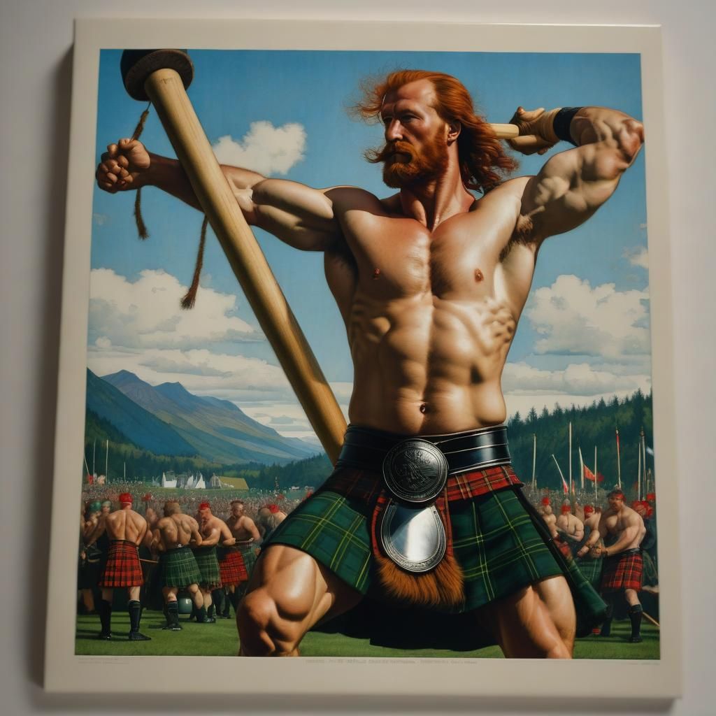 tossing the caber in the highland games