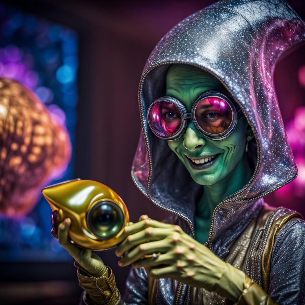 Extravagant Alien Characters in a Bizarre Cosmic Dreamscape