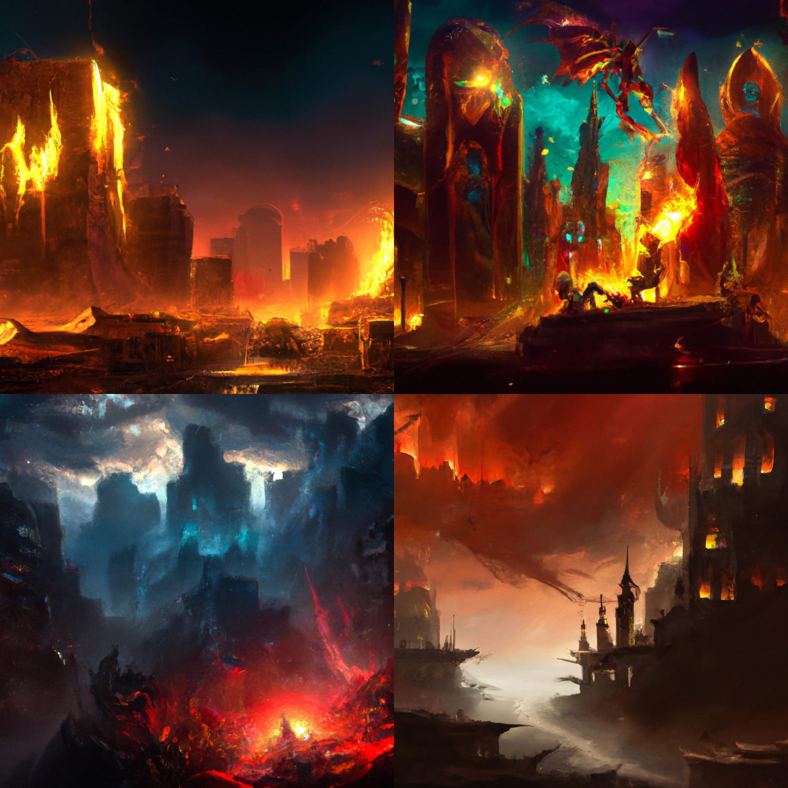 Fantasy Cityscape in Frank Frazetta Style