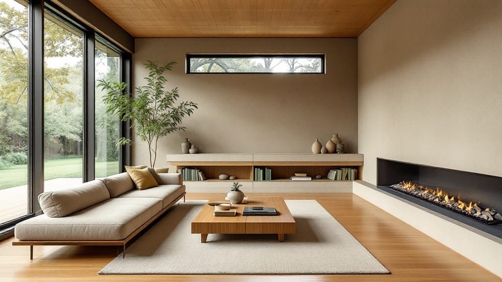 Earth Tone Living Room in Organic Modern Style