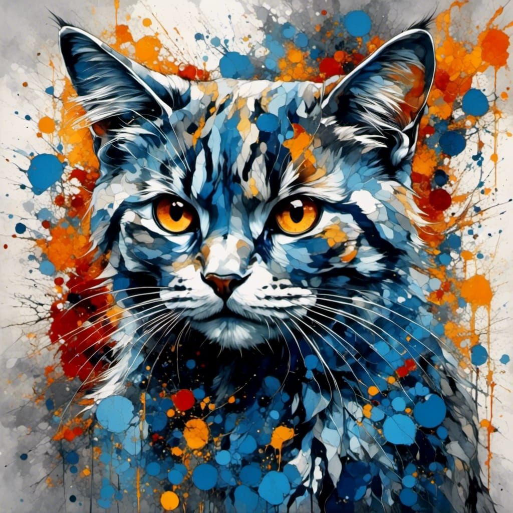 Neurographic Ink Marbled Abstract Design