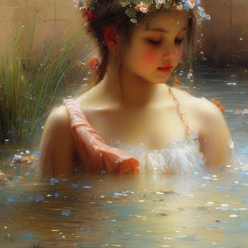 Water Baptism in the Style of Pino Daeni
