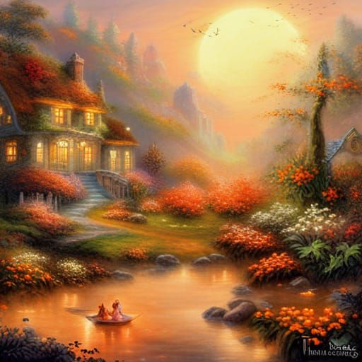 Orange Fairy in Ethereal Fantasy World