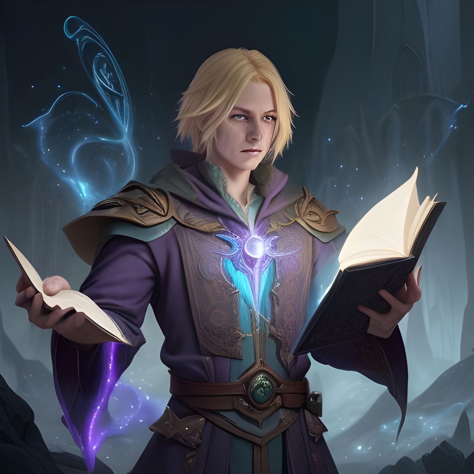 Fey Wizard Noble Casting Magic Spell