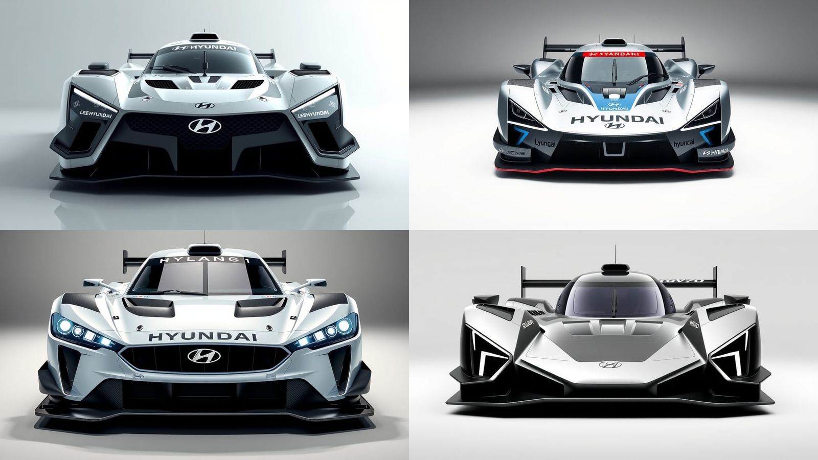 Futuristic Hyundai Le Mans Race Car, Studio Photo