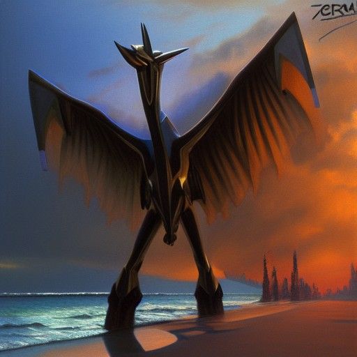 Zekrom as Oil Painting by James Gurney