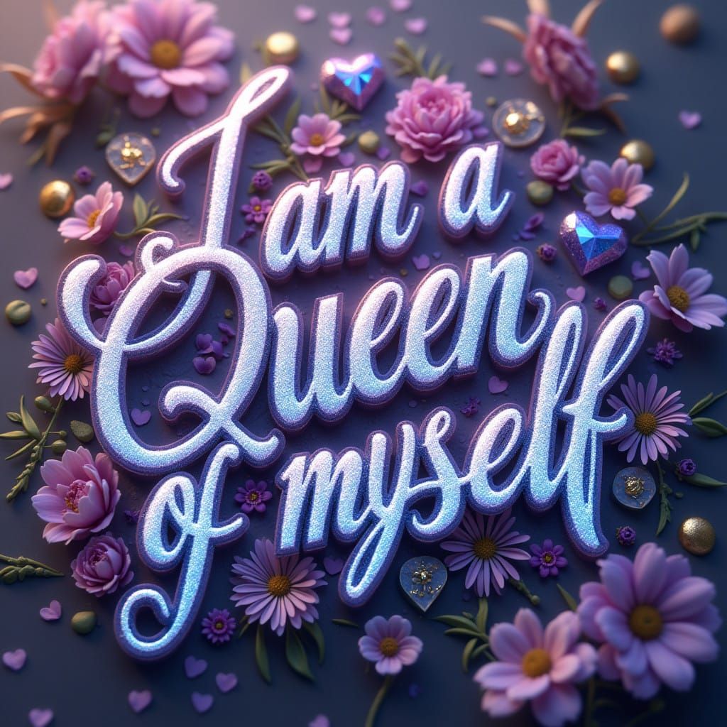 Enchanted Royal Script in Opulent Cursive with Iridescent Ge...