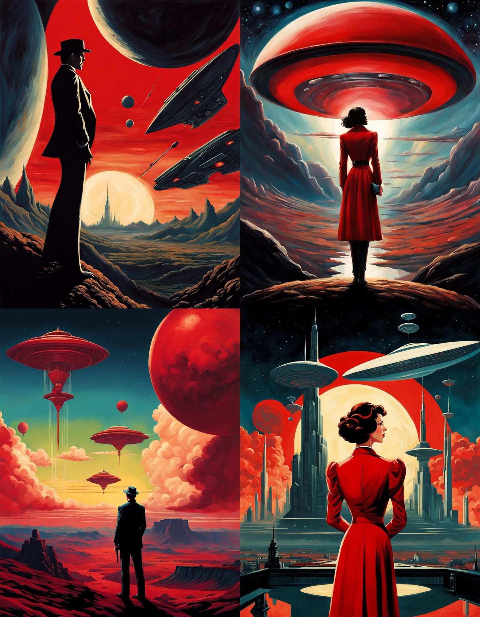 Pulp Science Fiction Descent from the Skies